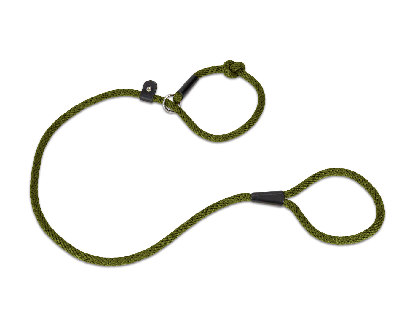 Green rope slip dog lead