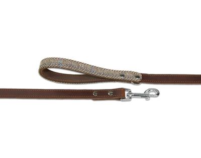 Ox Traditional Tweed Leather Lead Beige