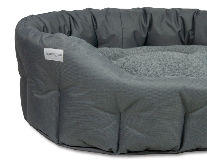 Round Waterproof Bed Grey