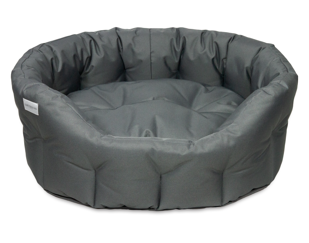 Round Waterproof Bed Grey