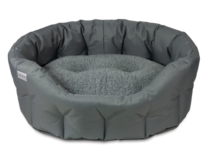 Round Waterproof Bed Grey