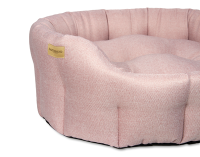 Close up of morland pink classic dog bed
