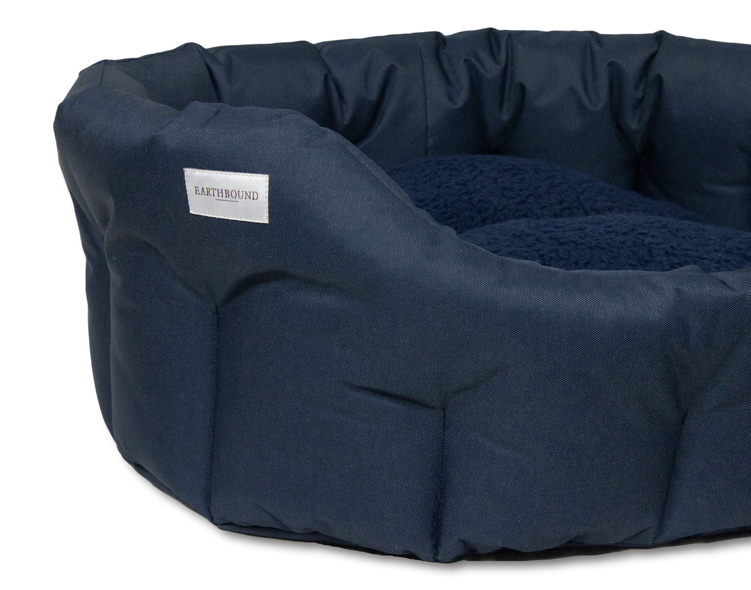Round Waterproof Bed Midnight Blue