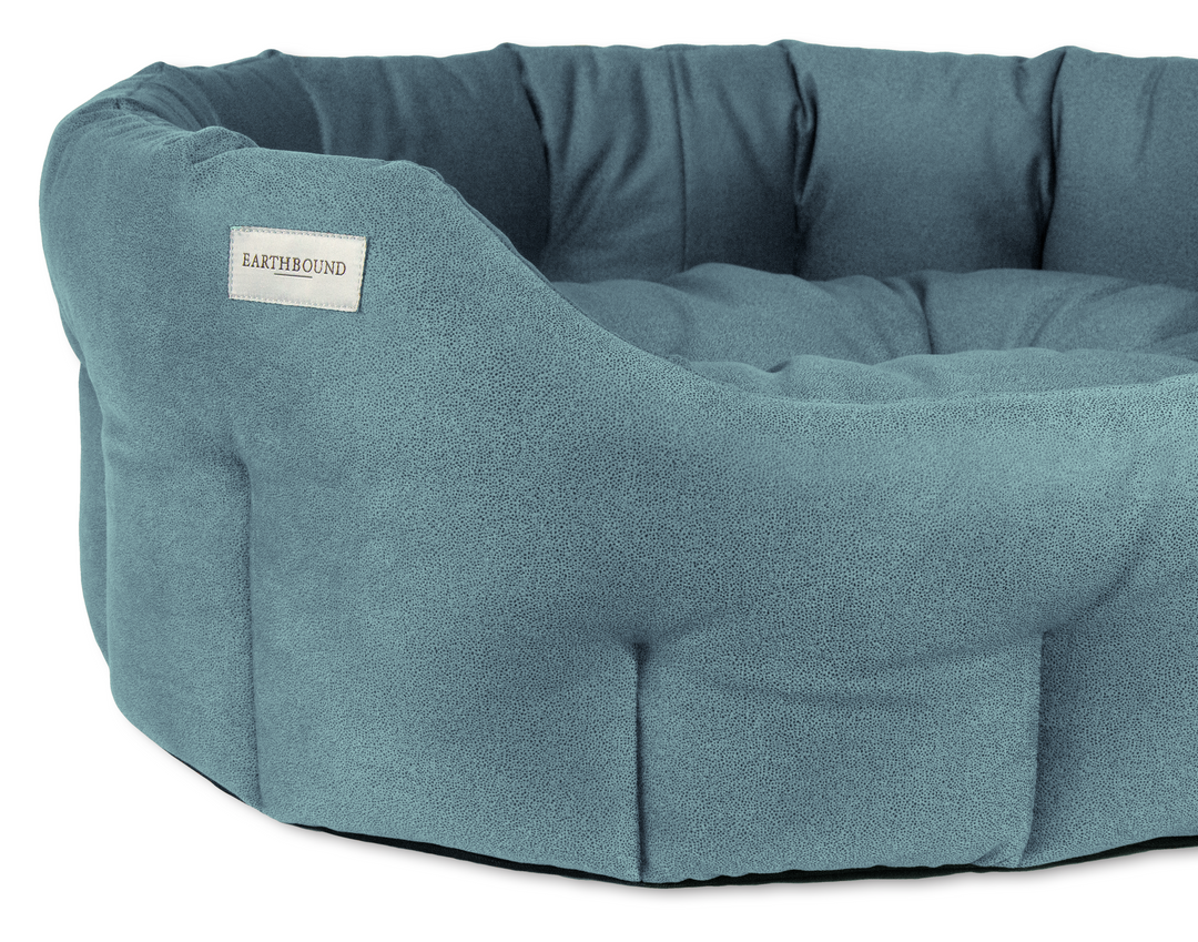 Classic Round Windsor Dog Bed Delphi Blue – Earthbound UK