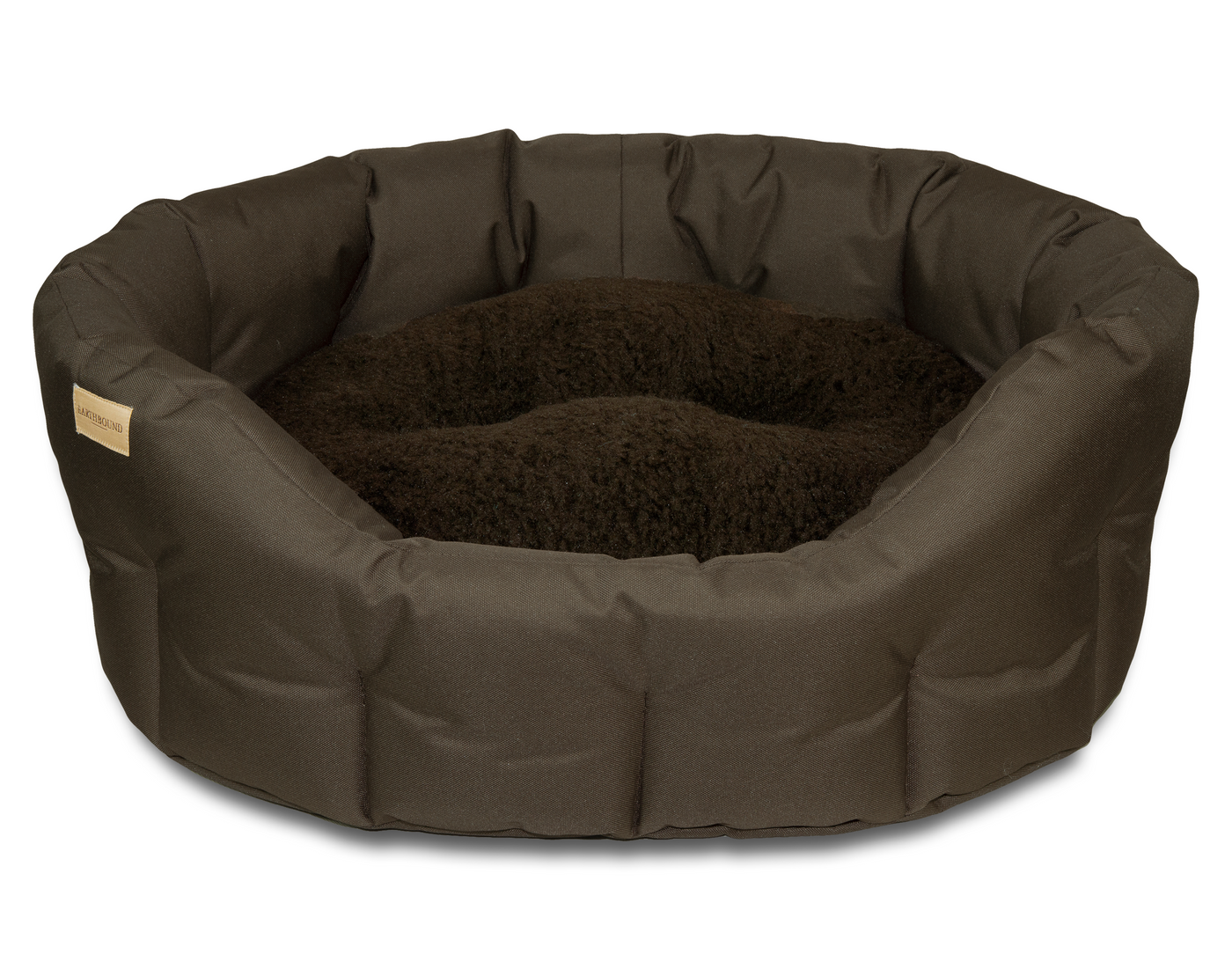 Round Waterproof Bed Brown