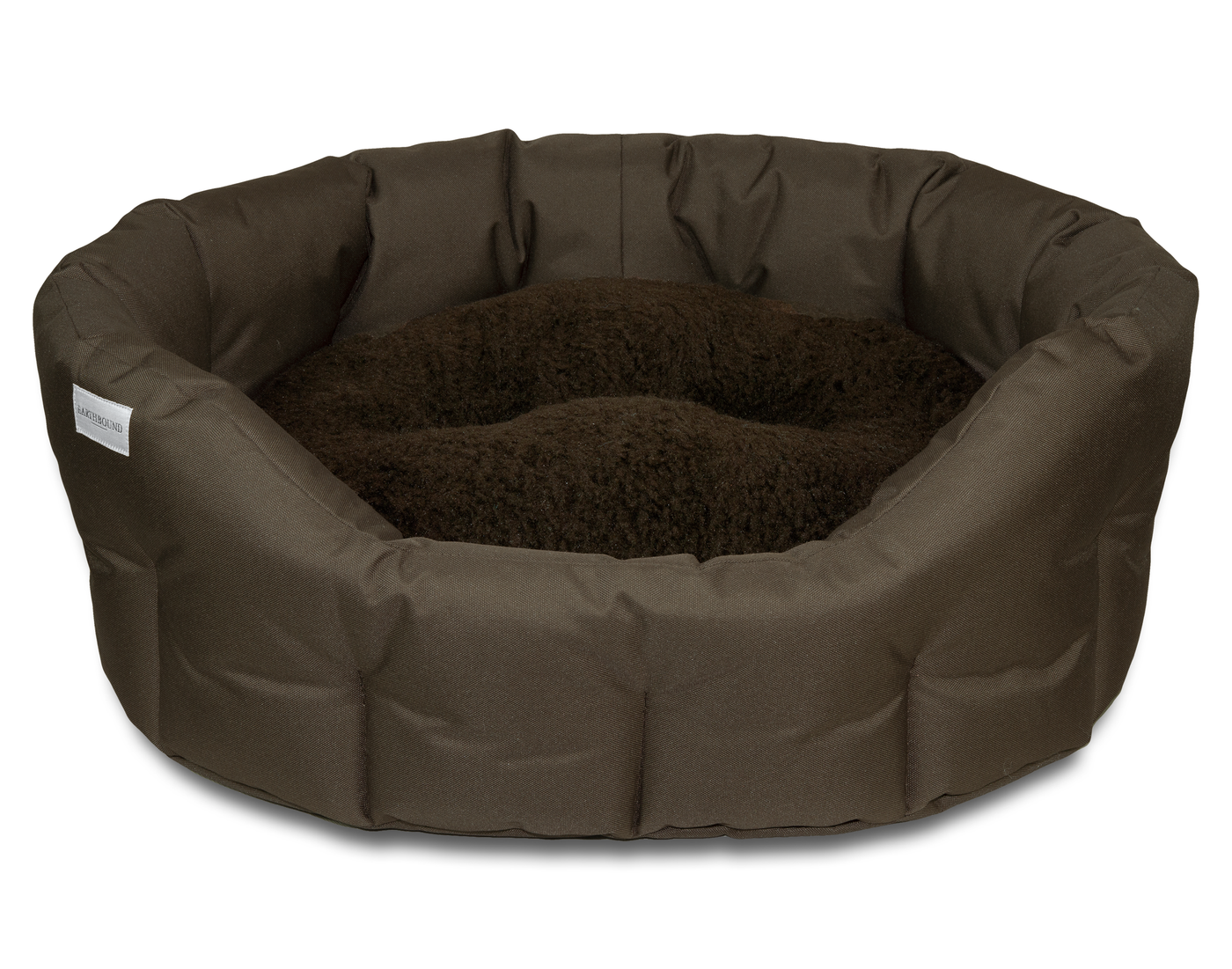 Round Waterproof Bed Brown