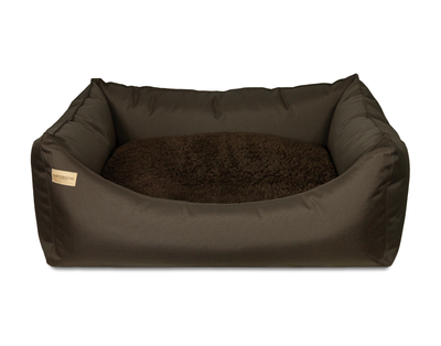 Rectangular removable dog bed waterproof in brown