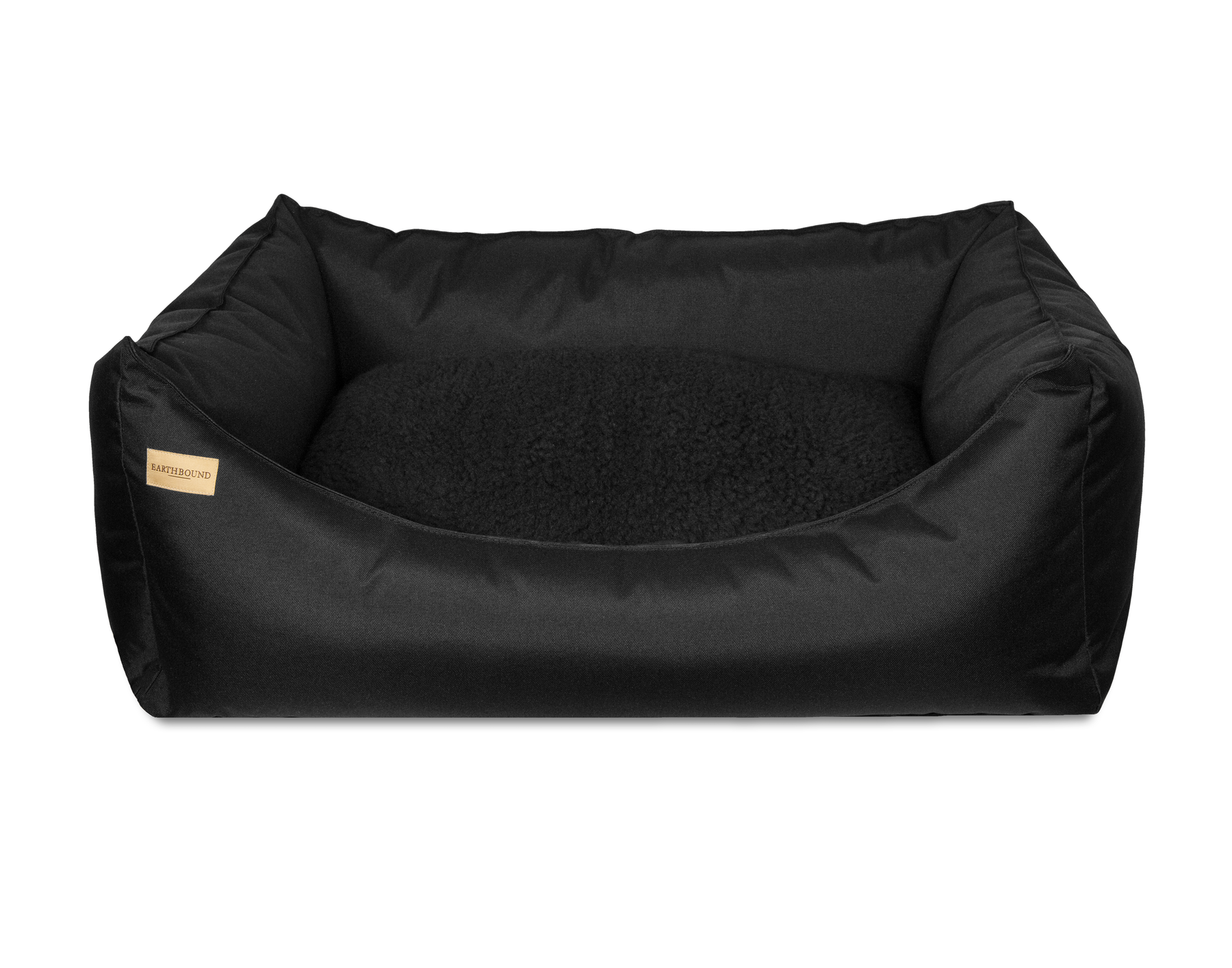 Rectangular Removable Waterproof Dog Bed Black Earthbound UK