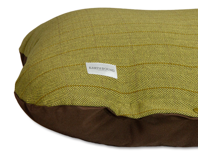 Flat Cushion Modern Tweed Green