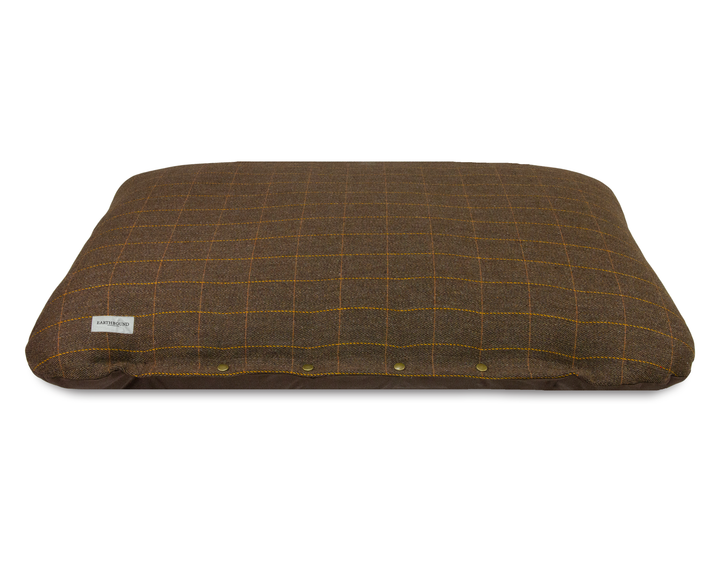 Flat Cushion Traditional Tweed Brown