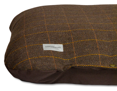 Flat Cushion Traditional Tweed Brown