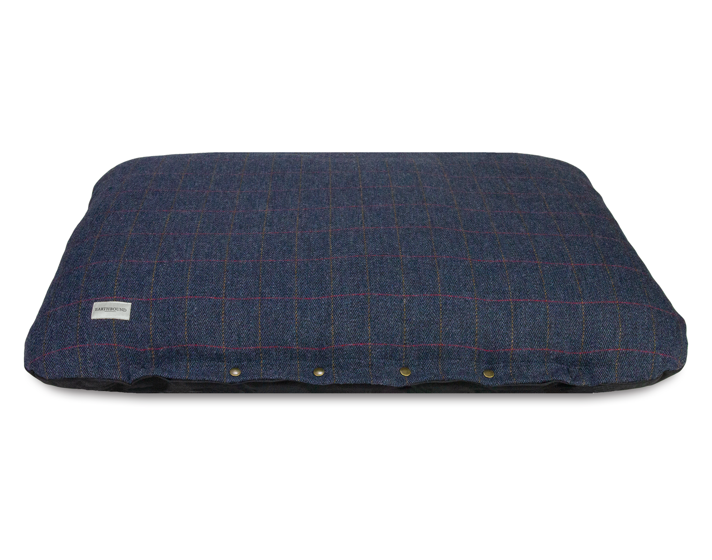 Flat Cushion Traditional Tweed Navy