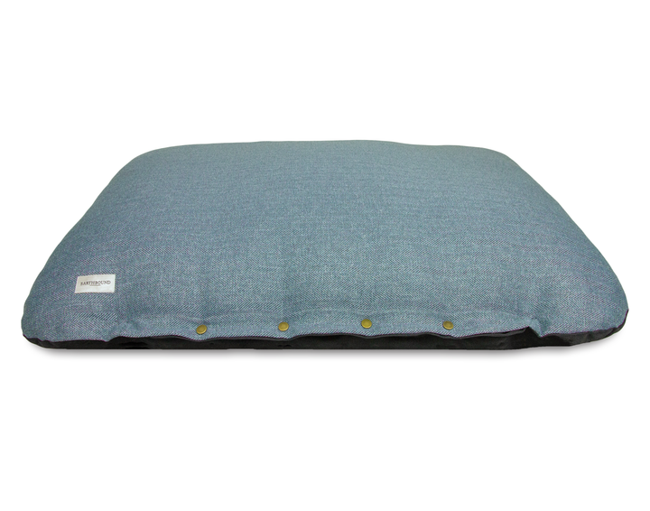 Flat Cushion Modern Tweed Thistle Blue