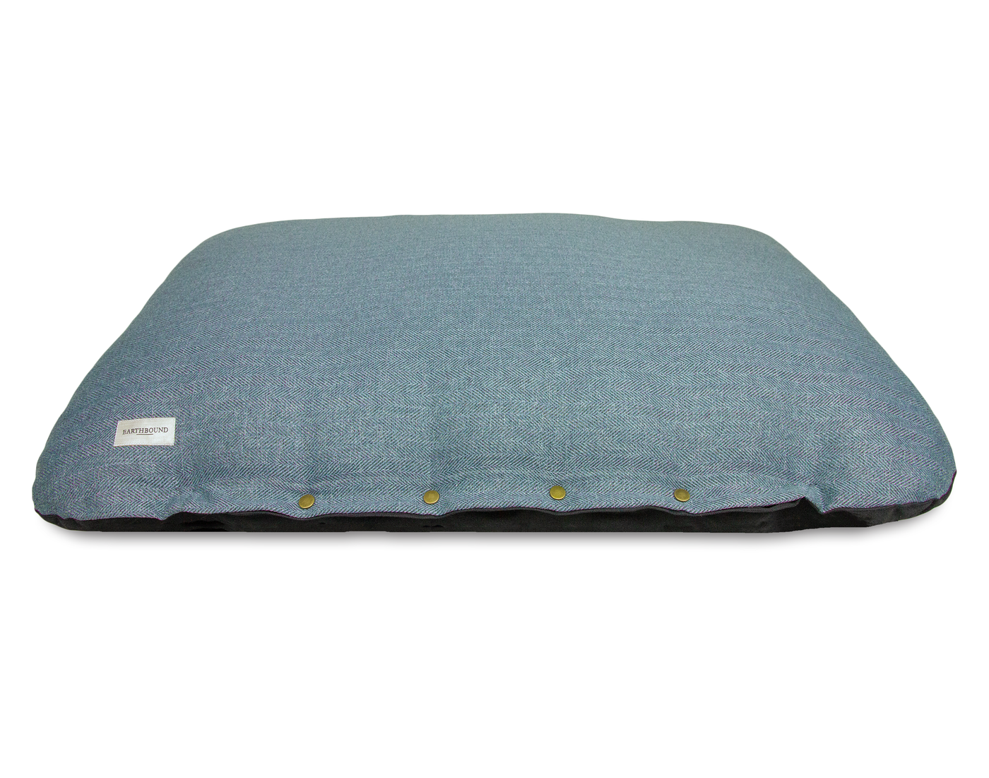 Flat Cushion Modern Tweed Thistle Blue