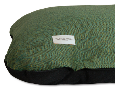 Flat Cushion Modern Tweed Pine Green