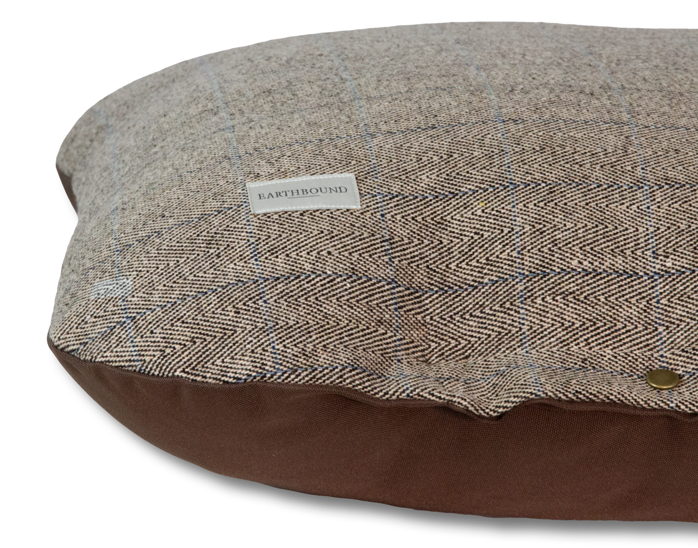 Flat Cushion Traditional Tweed Beige