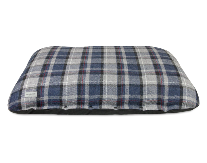 Flat Cushion Traditional Tweed Grey Check