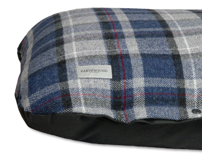 Flat Cushion Traditional Tweed Grey Check