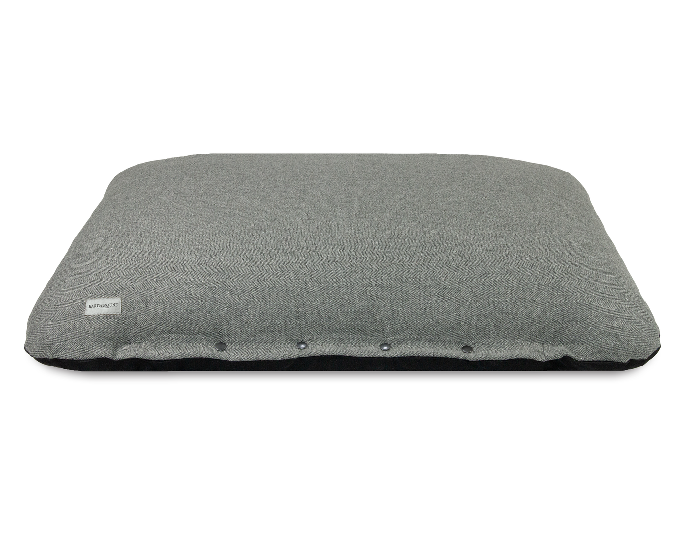Flat Cushion Traditional Tweed Steel Grey