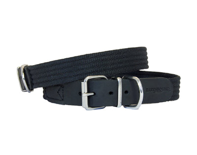 cotton dog collar black