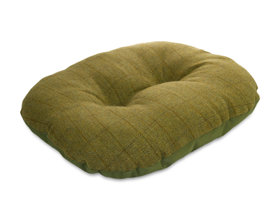 tweed and waterproof dog bed inner cushion in green