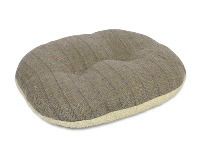 replaceable tweed dog bed inner cushion in beige