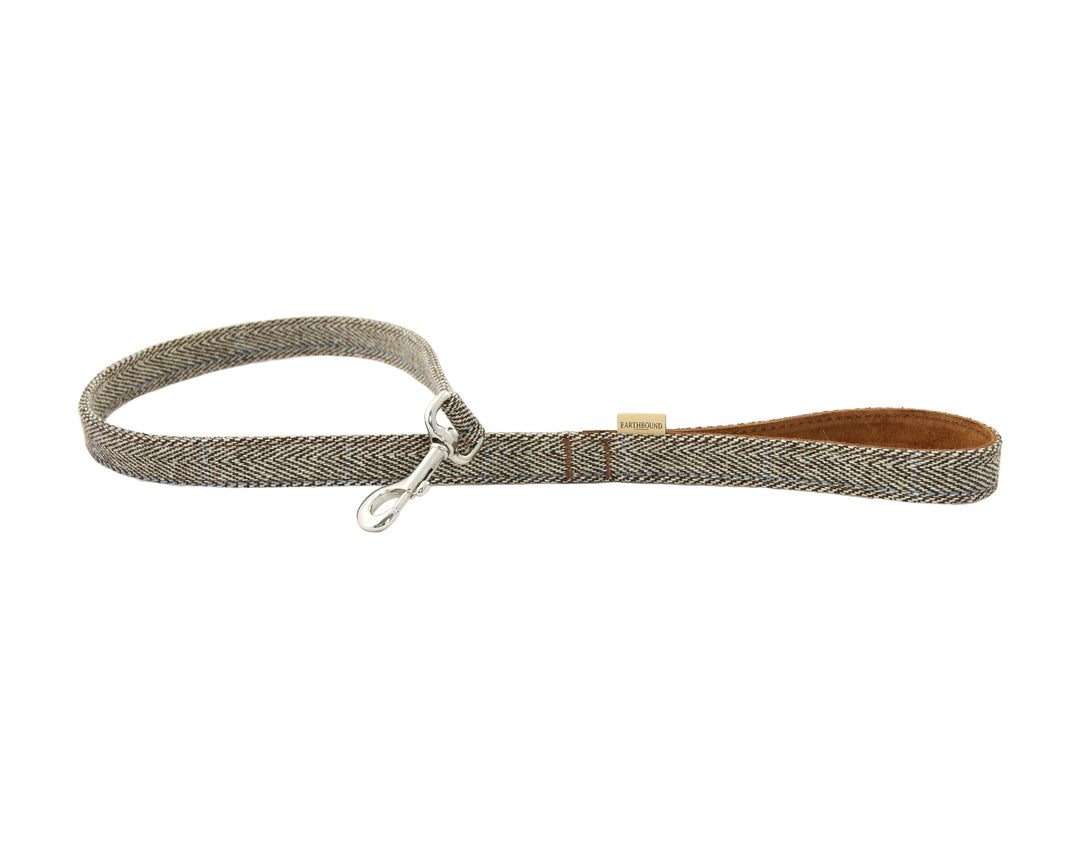 tweed beige dog lead