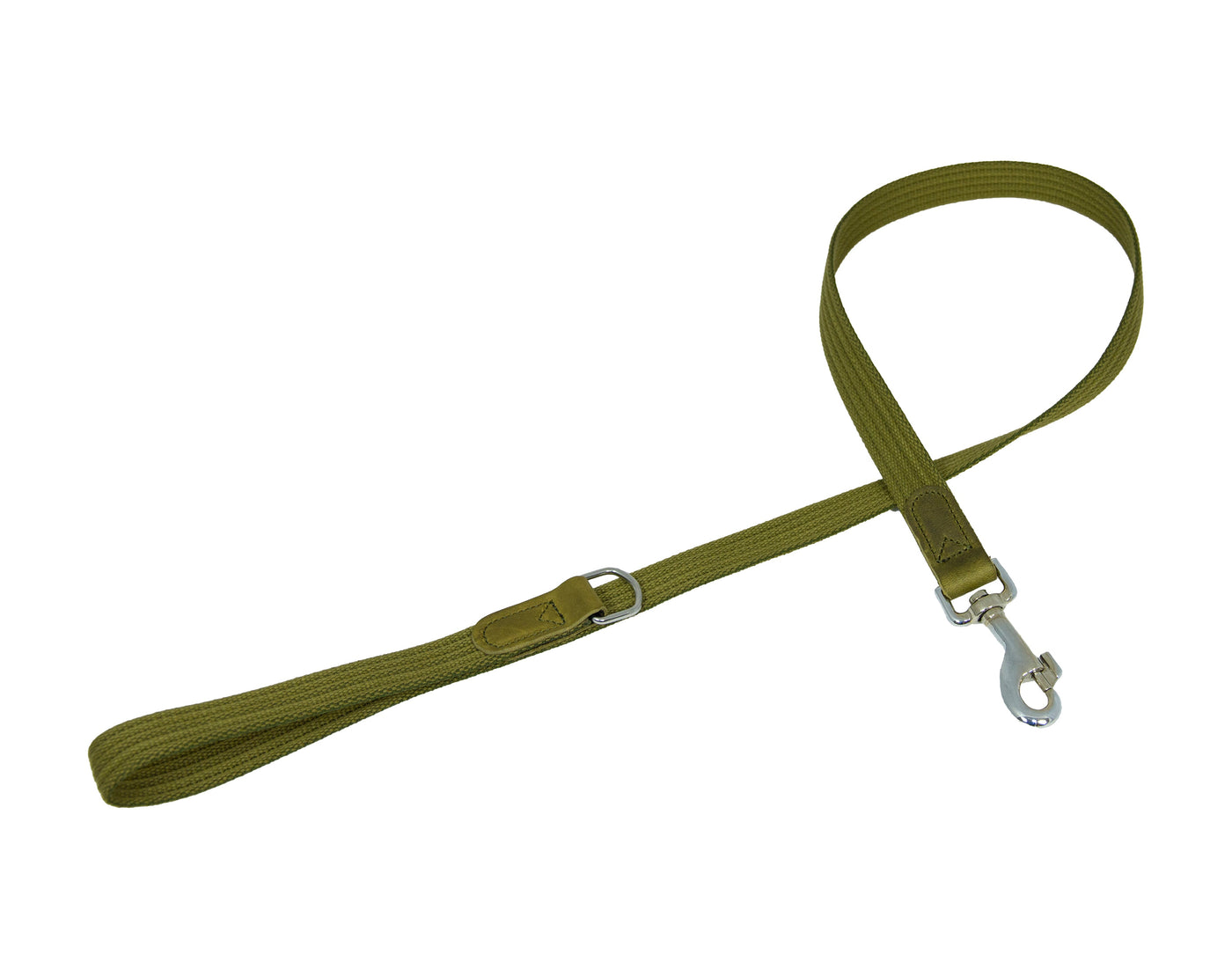 Green cotton dog lead