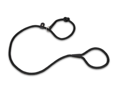 black rope slip dog lead 