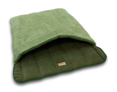 terrier tunnel dog bed green