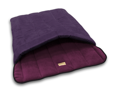 terrier tunnel dog bed purple
