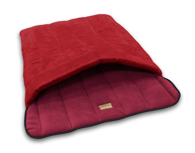 terrier tunnel dog bed red 